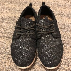 Toms Del Rey Sneaker Black Sparkle. Black Casual sneaker